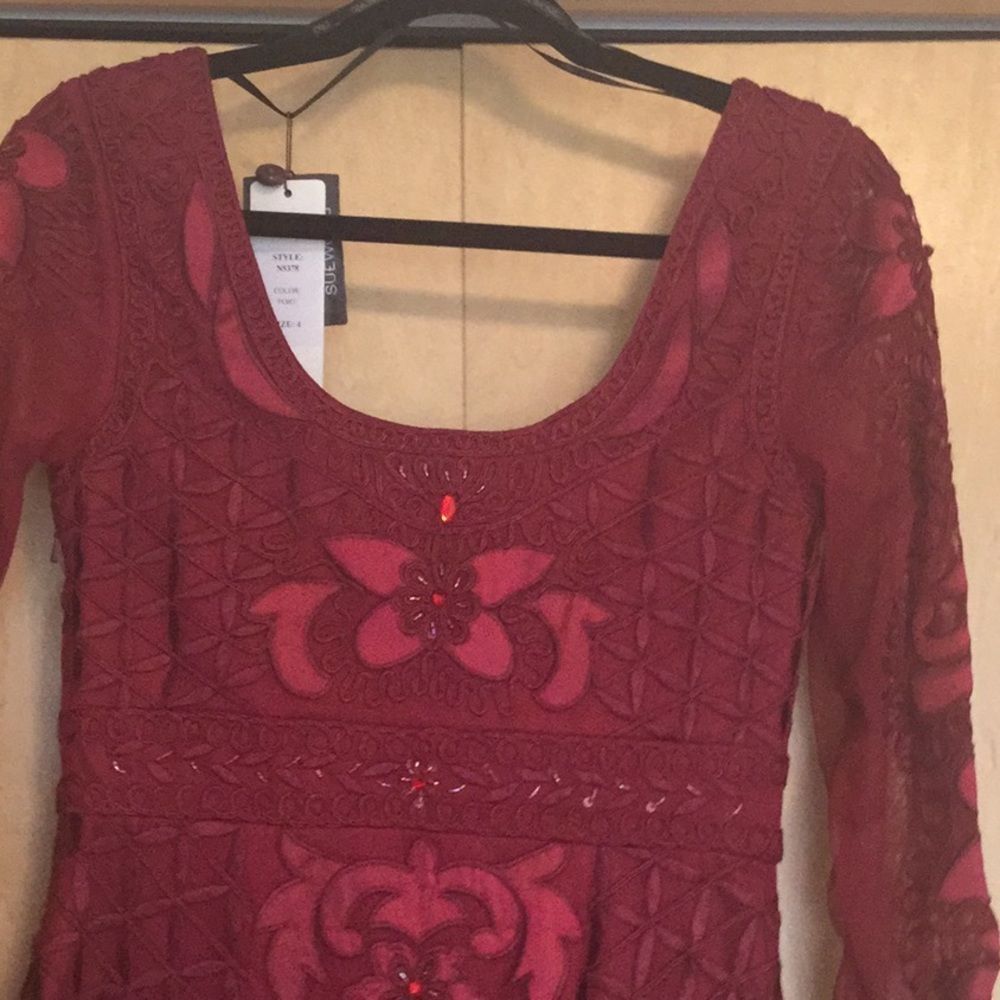 Sue Wong Womens N5378 Embroidered Holiday … - Picture 9 of 11